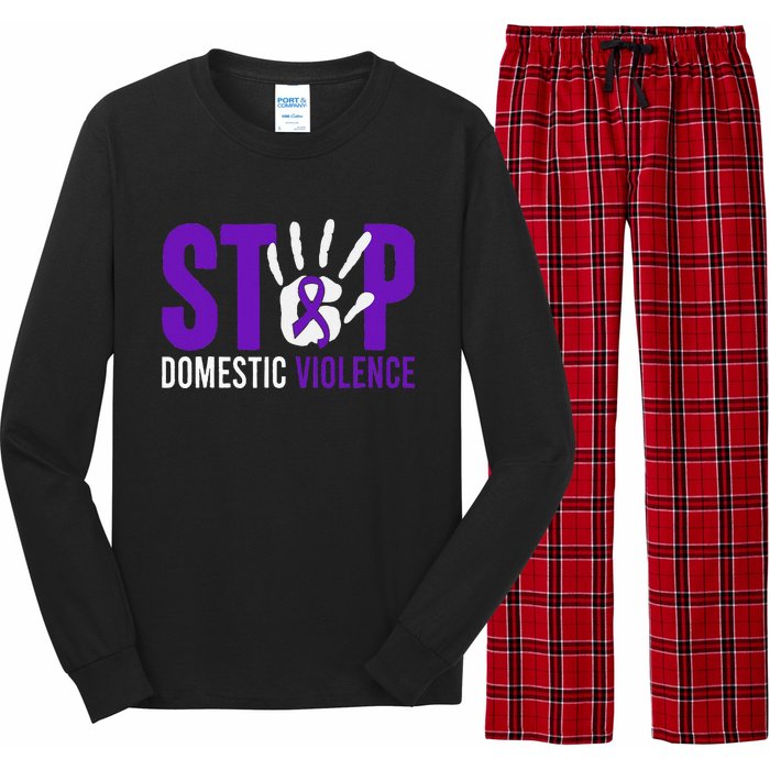 Stop Domestic Violence Awareness Domestic Violence Survivor Long Sleeve Pajama Set