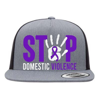 Stop Domestic Violence Awareness Domestic Violence Survivor Flat Bill Trucker Hat