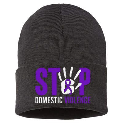 Stop Domestic Violence Awareness Domestic Violence Survivor Sustainable Knit Beanie