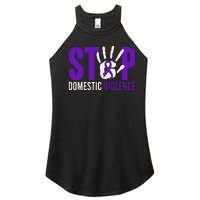 Stop Domestic Violence Awareness Domestic Violence Survivor Women’s Perfect Tri Rocker Tank