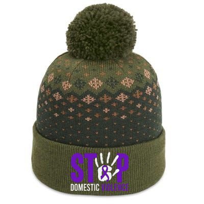 Stop Domestic Violence Awareness Domestic Violence Survivor The Baniff Cuffed Pom Beanie