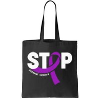 Stop Domestic Violence Awareness Purple Ribbon Tote Bag