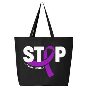 Stop Domestic Violence Awareness Purple Ribbon 25L Jumbo Tote