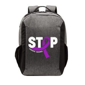 Stop Domestic Violence Awareness Purple Ribbon Vector Backpack