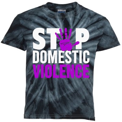 Stop Domestic Violence Domestic Violence Awareness Kids Tie-Dye T-Shirt