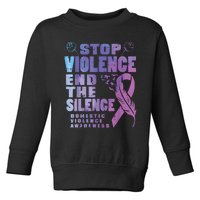 Stop Domestic Violence End Silence Awareness Toddler Sweatshirt