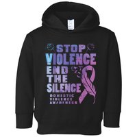 Stop Domestic Violence End Silence Awareness Toddler Hoodie