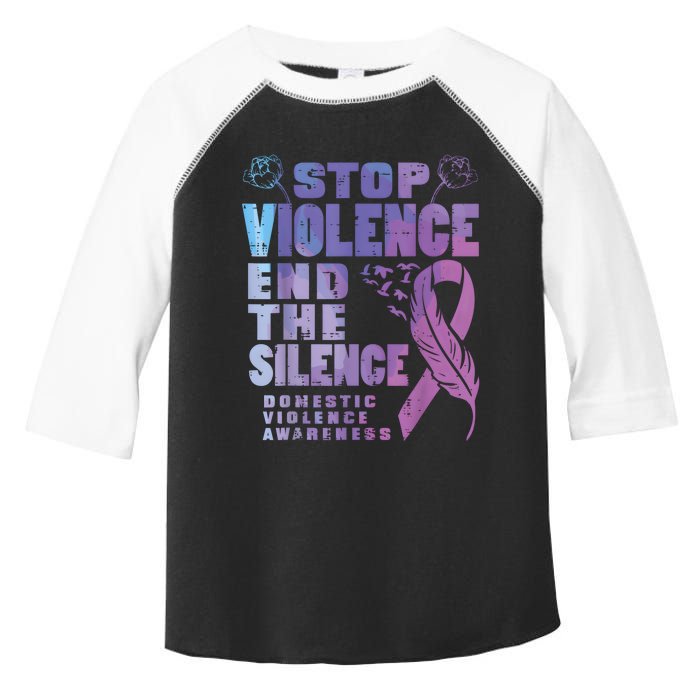 Stop Domestic Violence End Silence Awareness Toddler Fine Jersey T-Shirt