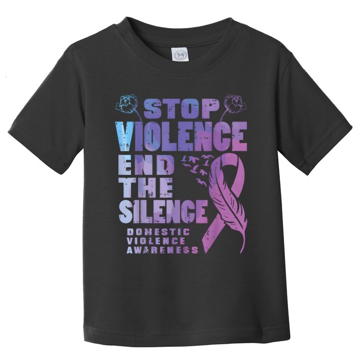 Stop Domestic Violence End Silence Awareness Toddler T-Shirt