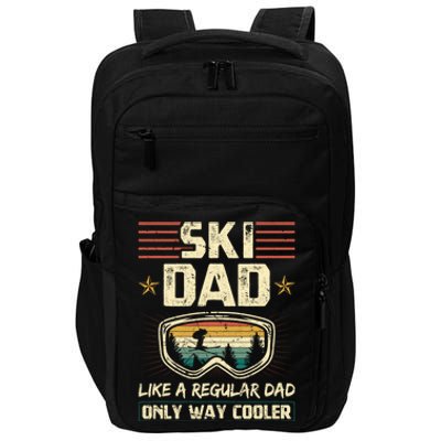 Ski Dad Vintage Retro Goggle Skiing Snow Gift Impact Tech Backpack