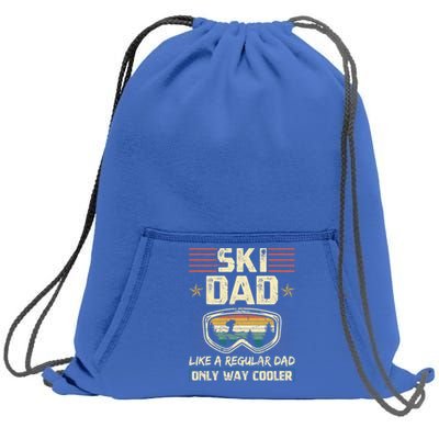 Ski Dad Vintage Retro Goggle Skiing Snow Gift Sweatshirt Cinch Pack Bag