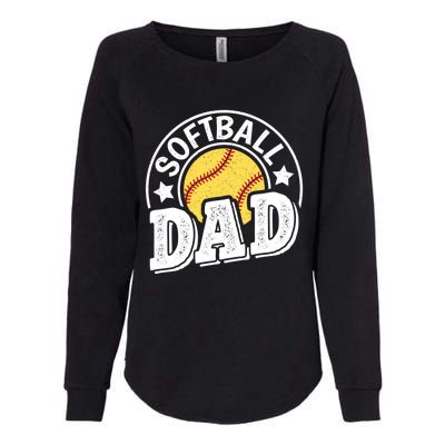 Softball Dad Vintage Softball Gift Womens California Wash Sweatshirt