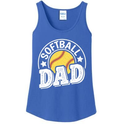 Softball Dad Vintage Softball Gift Ladies Essential Tank