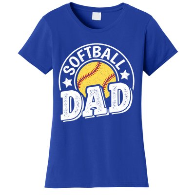 Softball Dad Vintage Softball Gift Women's T-Shirt