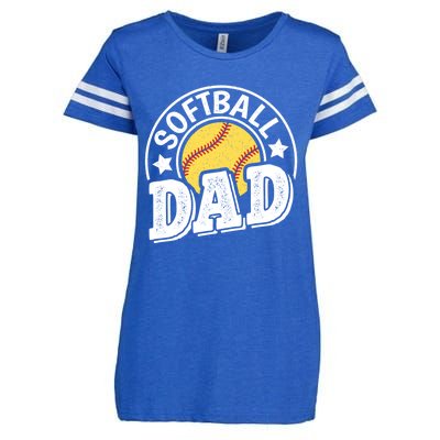 Softball Dad Vintage Softball Gift Enza Ladies Jersey Football T-Shirt