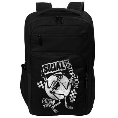 Social Distortion White Spray Skelly Impact Tech Backpack