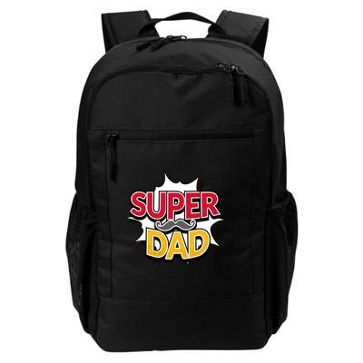 Super Dad With Moustache Fathers Day Backpack
