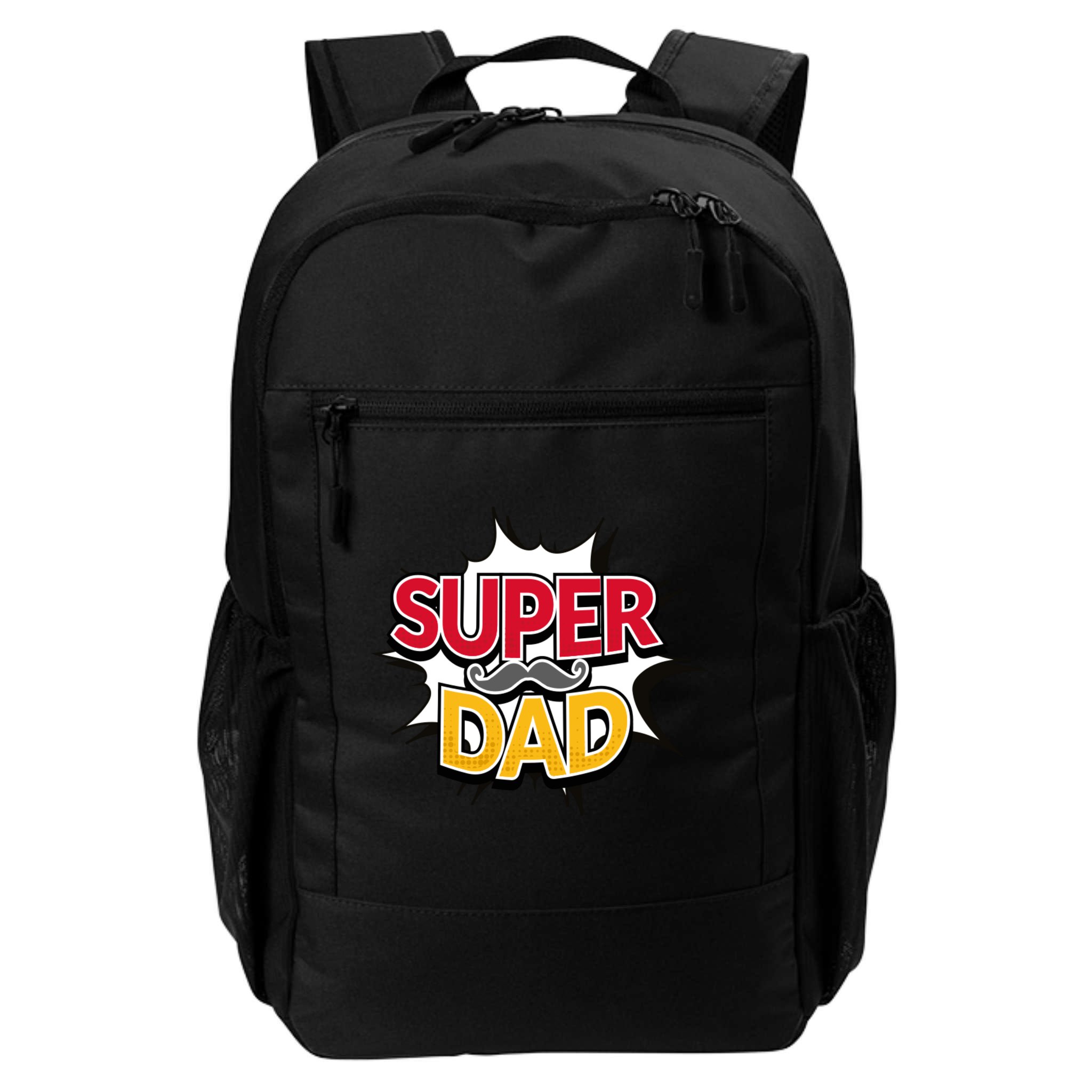 Super Dad With Moustache Fathers Day Backpack