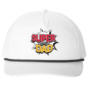 Super Dad With Moustache Fathers Day Snapback Five-Panel Rope Hat