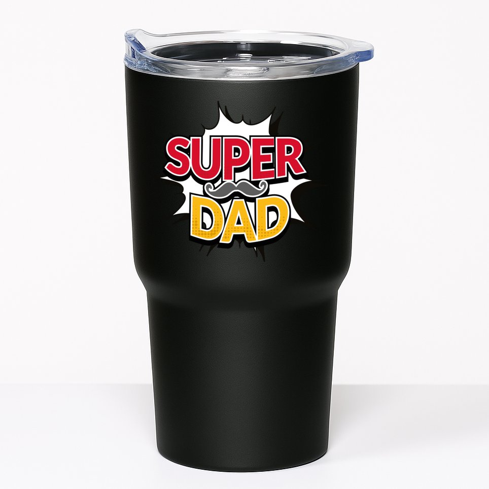 Super Dad With Moustache Fathers Day Tumbler