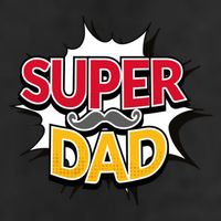 Super Dad With Moustache Fathers Day Microfiber Hand Towel