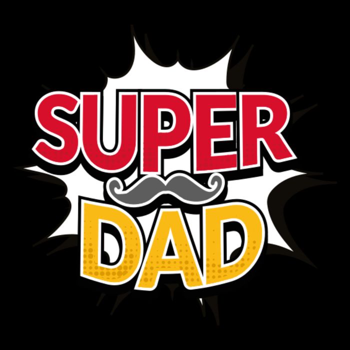 Super Dad With Moustache Fathers Day Cropped Pullover Crew