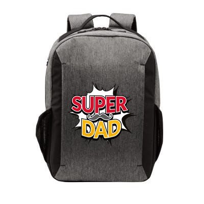 Super Dad With Moustache Fathers Day Vector Backpack