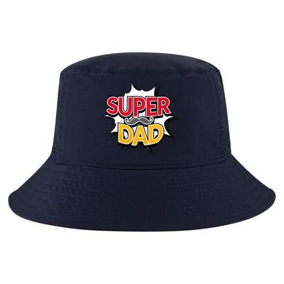Super Dad With Moustache Fathers Day Cool Comfort Performance Bucket Hat