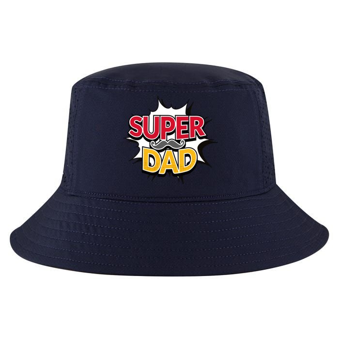 Super Dad With Moustache Fathers Day Cool Comfort Performance Bucket Hat