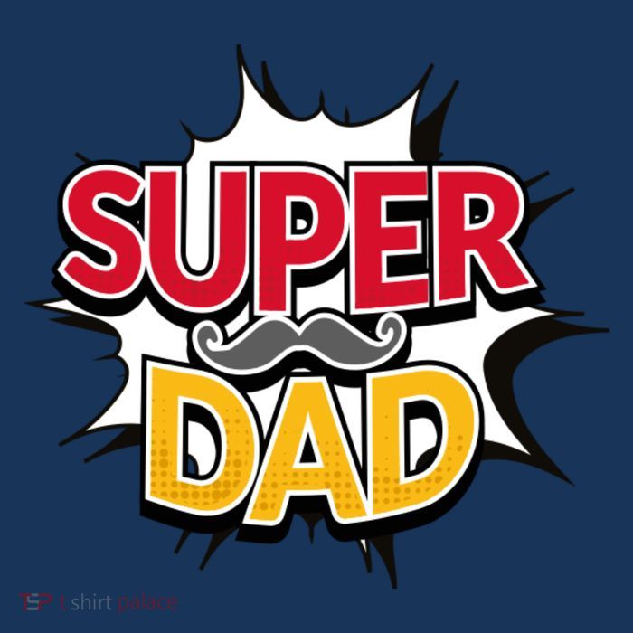 Super Dad With Moustache Fathers Day Tall T-Shirt