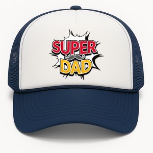 Super Dad With Moustache Fathers Day Trucker Hat