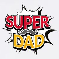 Super Dad With Moustache Fathers Day Garment-Dyed Sweatshirt