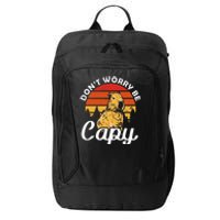 Sunset Dont Worry Be Capy Cute Capybara City Backpack