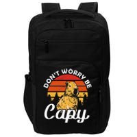 Sunset Dont Worry Be Capy Cute Capybara Impact Tech Backpack