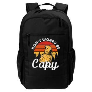 Sunset Dont Worry Be Capy Cute Capybara Daily Commute Backpack