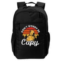 Sunset Dont Worry Be Capy Cute Capybara Daily Commute Backpack