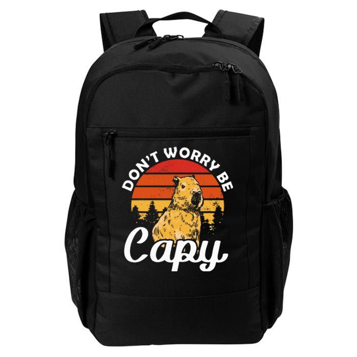 Sunset Dont Worry Be Capy Cute Capybara Daily Commute Backpack