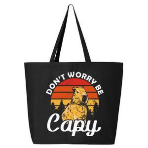 Sunset Dont Worry Be Capy Cute Capybara 25L Jumbo Tote