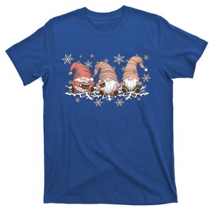 Snowy Day Wintertime Design Snowflakes Gnomes Cute Gift T-Shirt