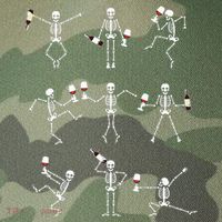 Skeleton Dancing With Hallo Wine Halloween Party Legacy Tie Dye Trucker Hat