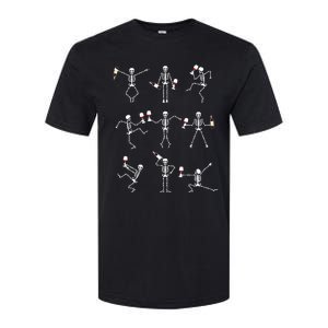 Skeleton Dancing With Hallo Wine Halloween Party Softstyle® CVC T-Shirt