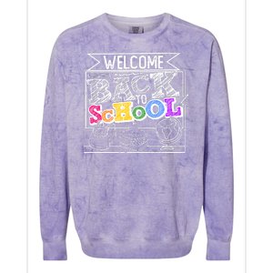 Sketchy Doodle Welcome Back To School Colorblast Crewneck Sweatshirt