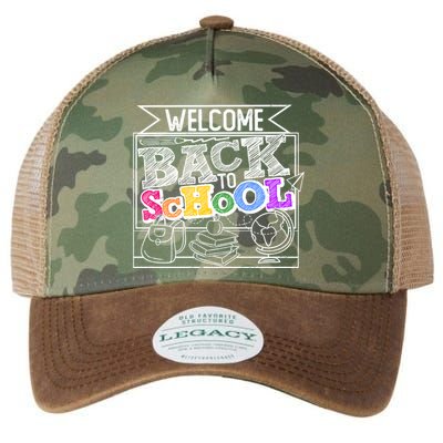 Sketchy Doodle Welcome Back To School Legacy Tie Dye Trucker Hat
