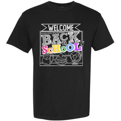 Sketchy Doodle Welcome Back To School Garment-Dyed Heavyweight T-Shirt
