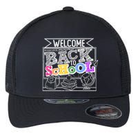 Sketchy Doodle Welcome Back To School Flexfit Unipanel Trucker Cap
