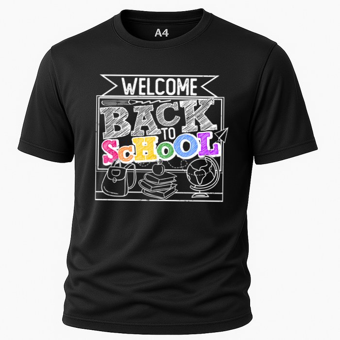 Sketchy Doodle Welcome Back To School Cooling Performance Crew T-Shirt