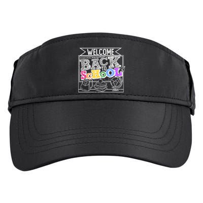 Sketchy Doodle Welcome Back To School Adult Drive Performance Visor