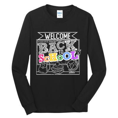 Sketchy Doodle Welcome Back To School Tall Long Sleeve T-Shirt