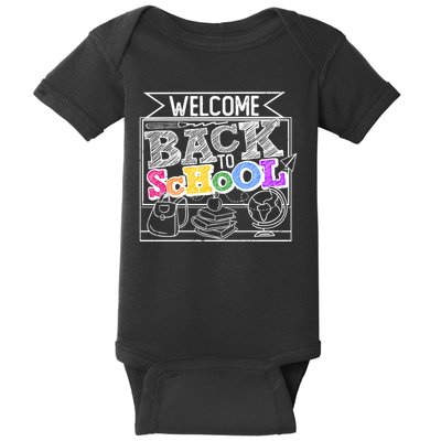 Sketchy Doodle Welcome Back To School Baby Bodysuit