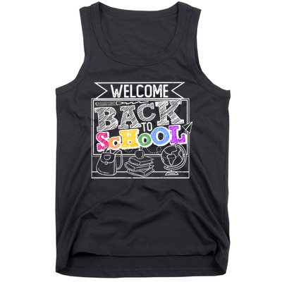 Sketchy Doodle Welcome Back To School Tank Top